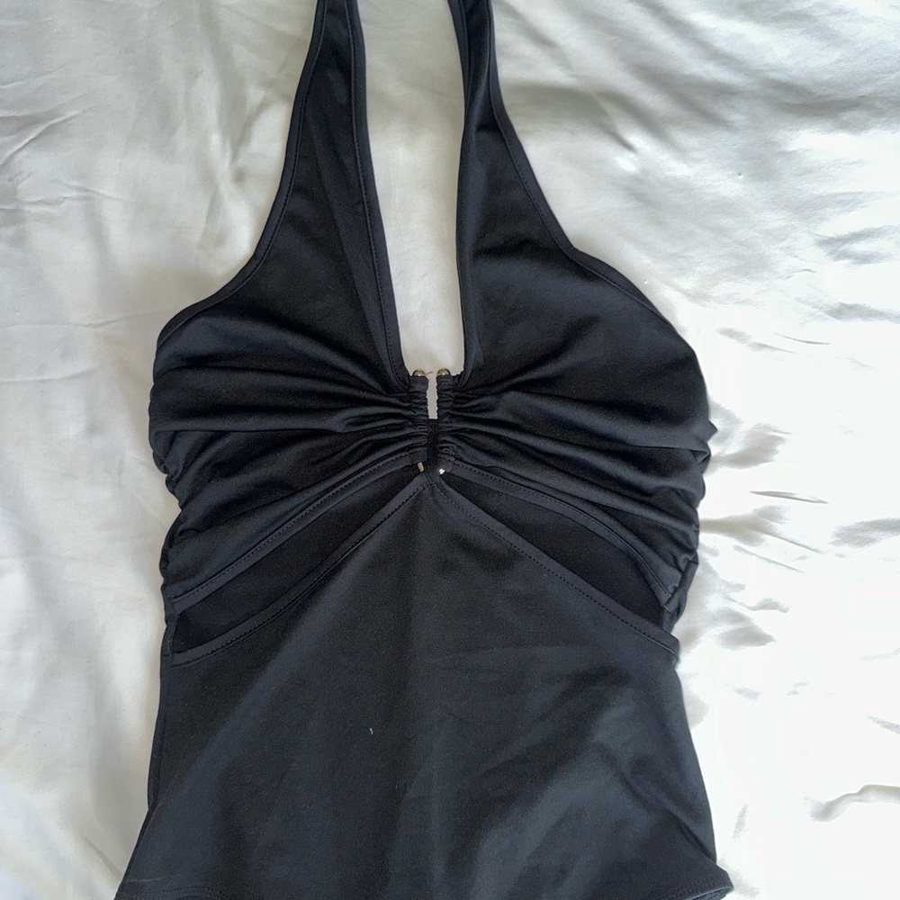 Black Halter Top